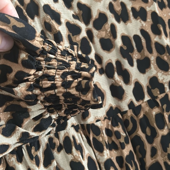 HM Long Sleeve Leopard Maxi Dress - Picture 5 of 7